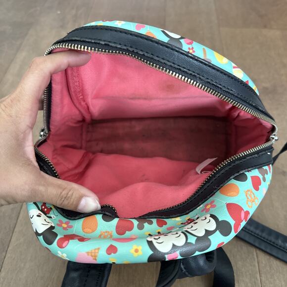 2020 Mickey & Minnie Mouse Disney Parks Food Snacks Loungefly Mini Backpack - Picture 5 of 5